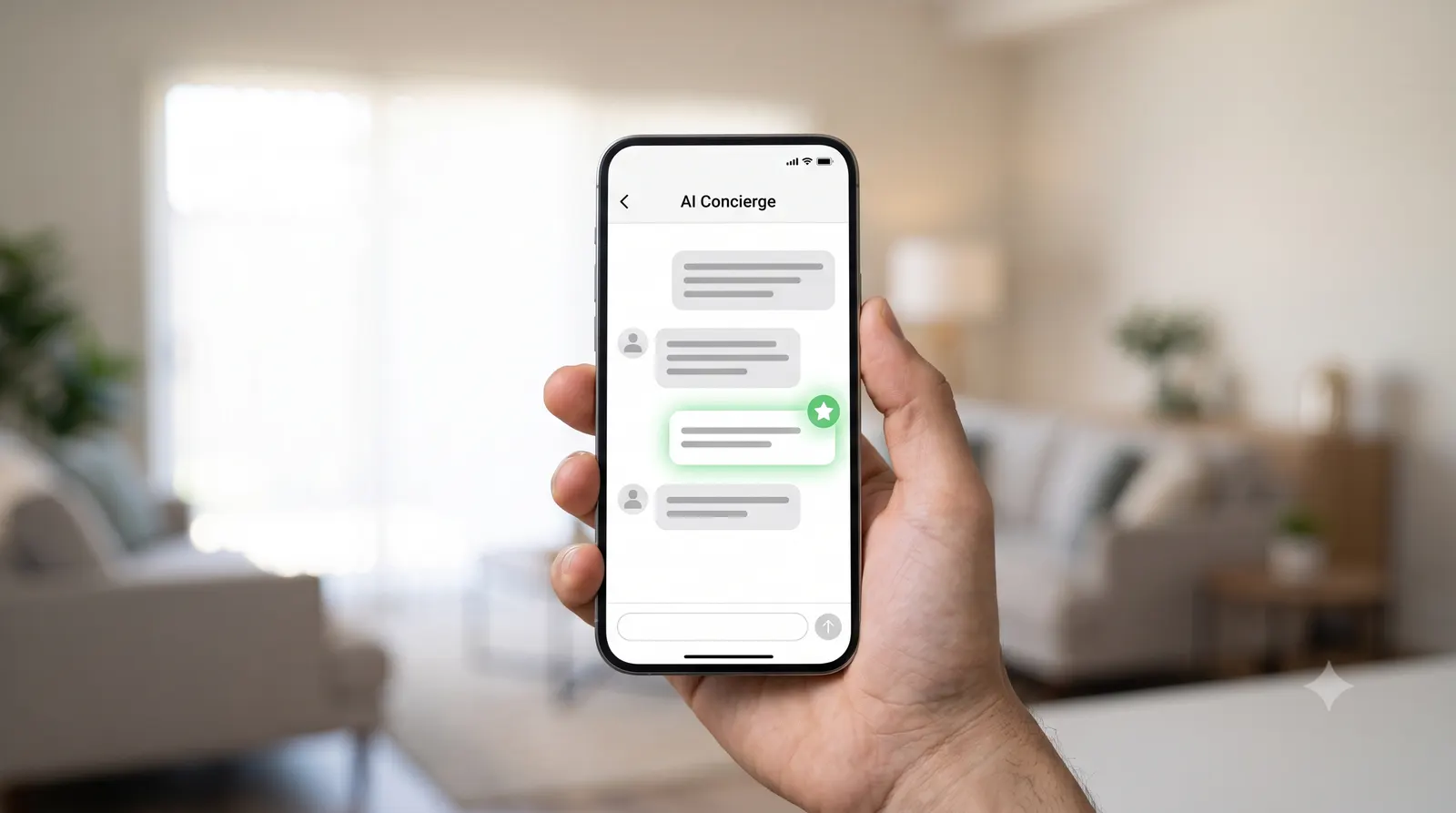 An AI concierge automatically qualifying real estate leads and escalating hot prospects