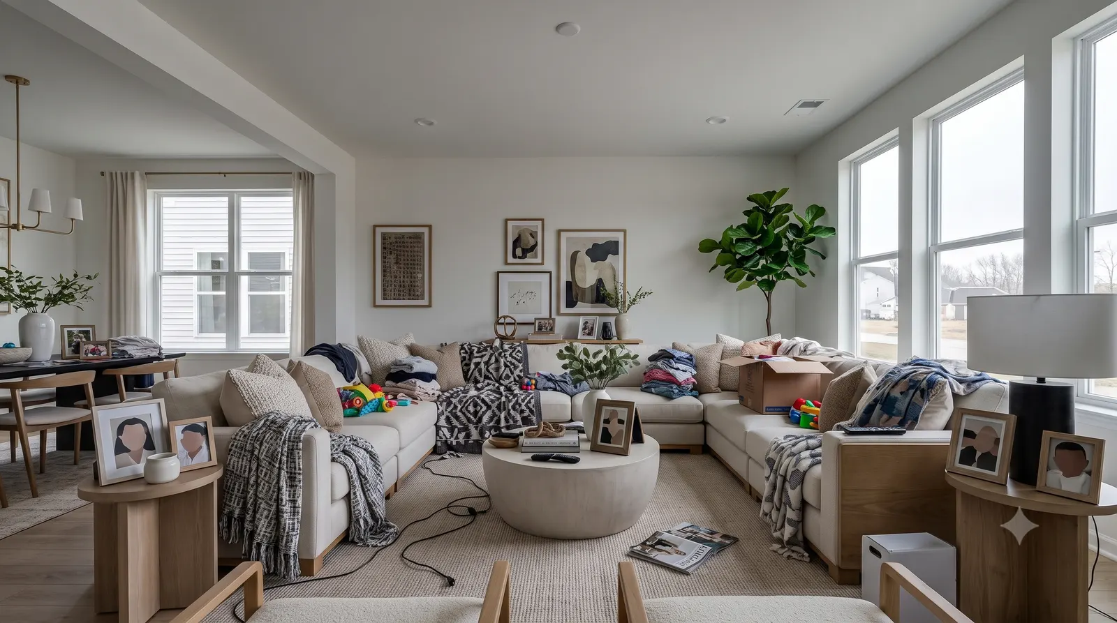 A cluttered, over-personalized home that's harder to sell before staging