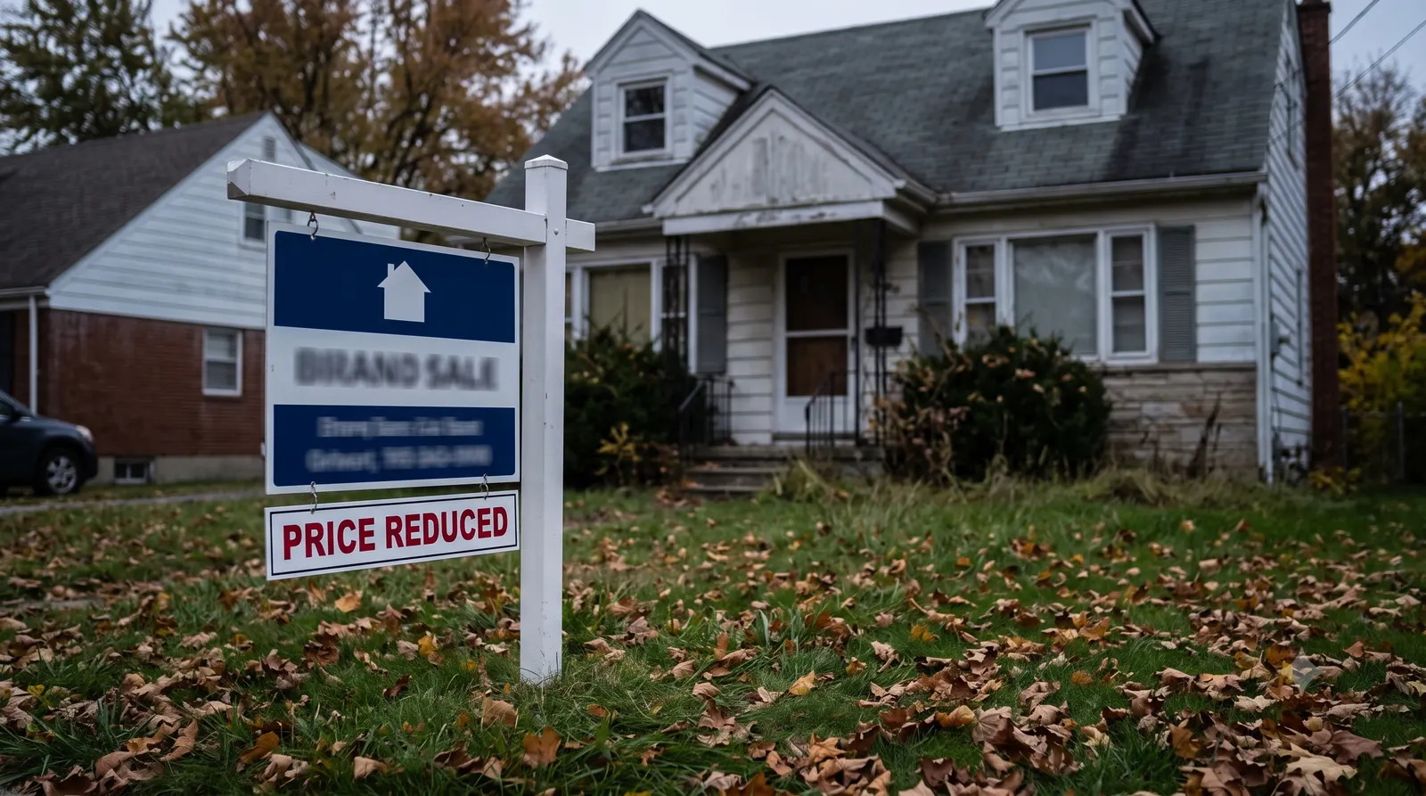 An overpriced home sitting stale on the market with a price reduction