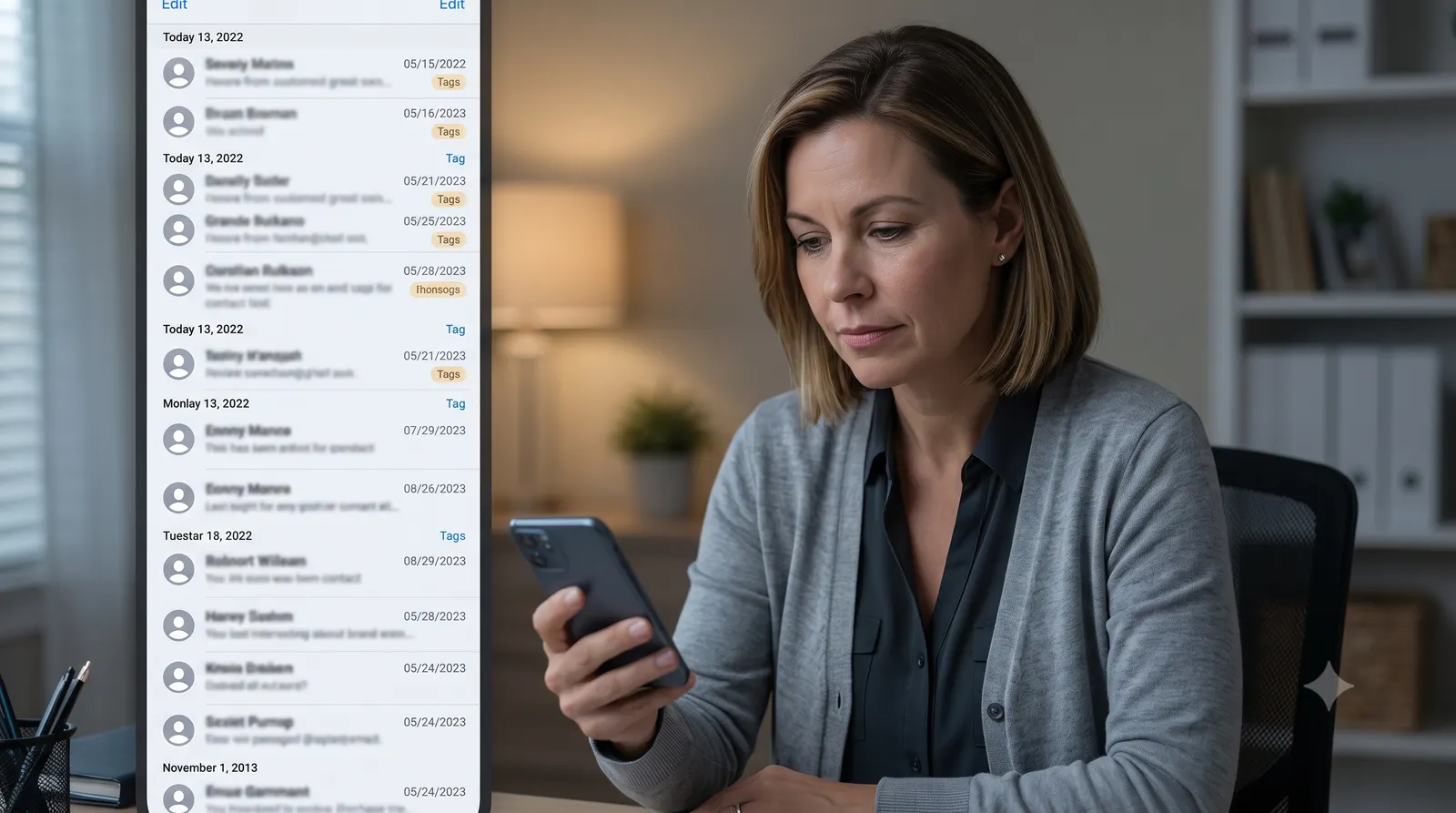 A real estate agent who lost touch with past clients and missed referrals