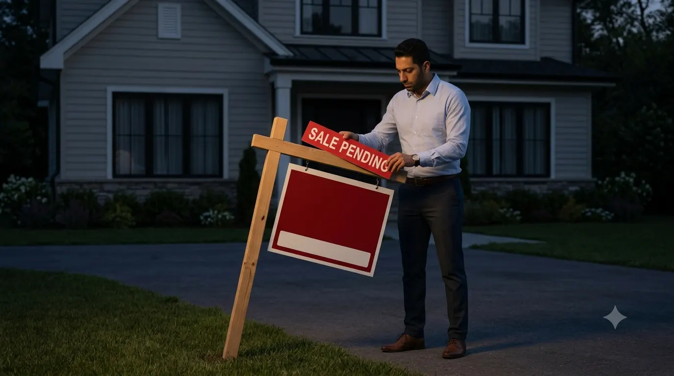 A pending real estate deal falling through before closing