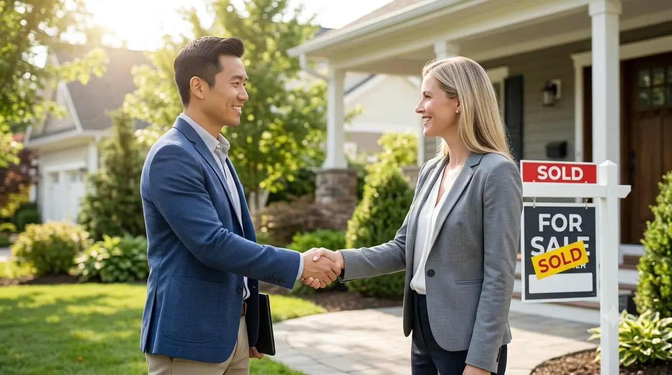 A listing agent and buyer's agent communicating professionally to coordinate a real estate deal
